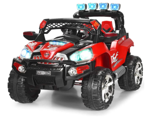 Electric Car for Kids Ages 3-8 with Lights and MP3 Input for Driving and Playtime