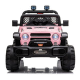 Electric Car with Adjustable Seat Belt and Rechargeable 12V Battery in Pink, with 3 Speed Options
