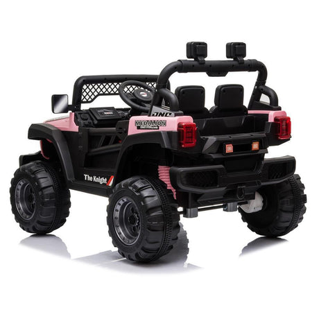 Electric Car with Adjustable Seat Belt and Rechargeable 12V Battery in Pink, with 3 Speed Options
