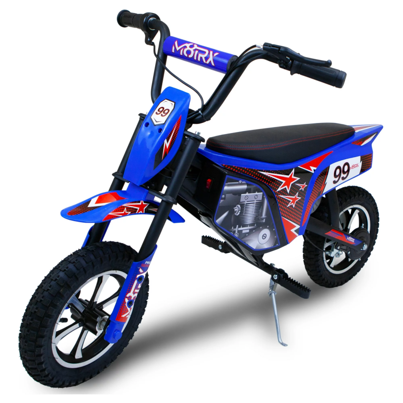 Electric Dirt Bike for Kids and Teens - 24V Ride on Toy Motorcycle in Red/Blue