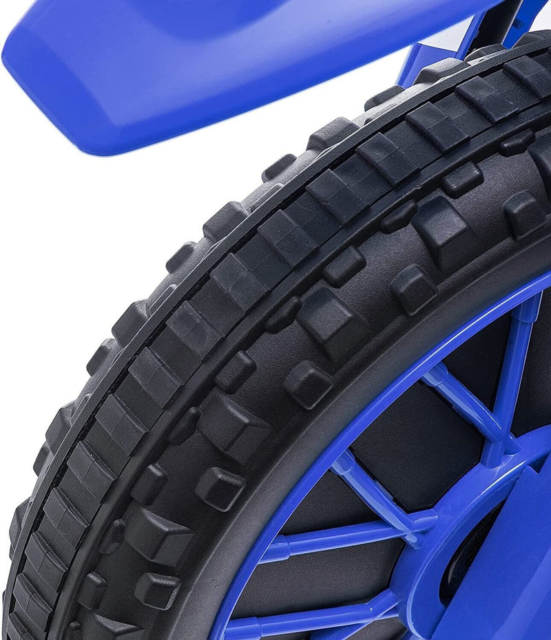 Electric Dirt Bike for Kids with Training Wheels and Rechargeable Battery - Blue