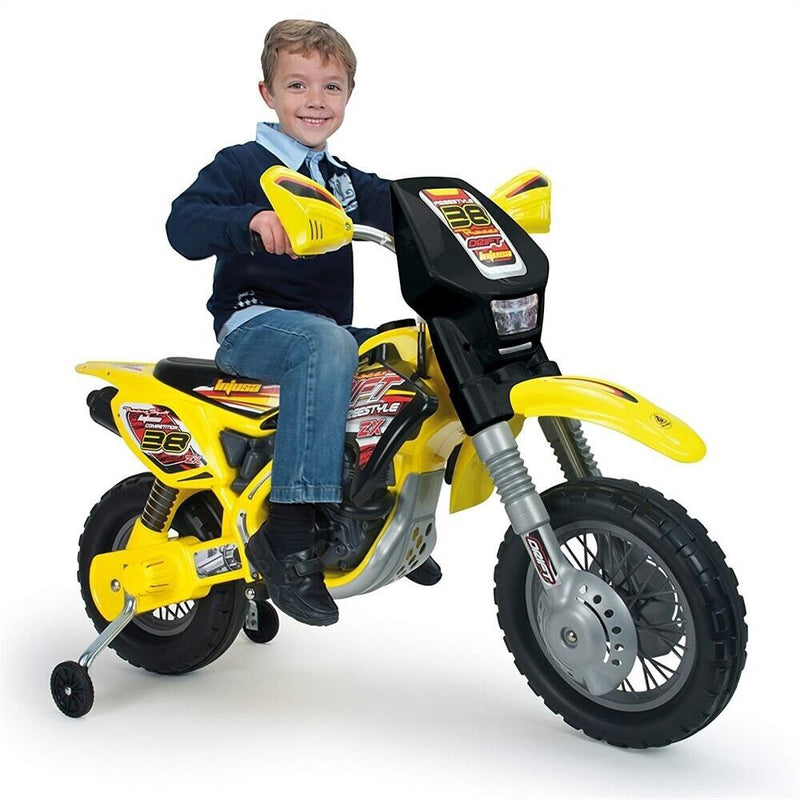 Electric Dirt Bike Kids Ride On 4-Wheels Motorcycle Toy - 12V Battery Powered