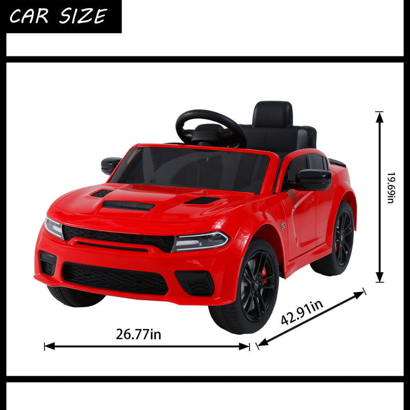 Electric Dodge Charger 12V Kids Ride-On Car with Parental Remote Control