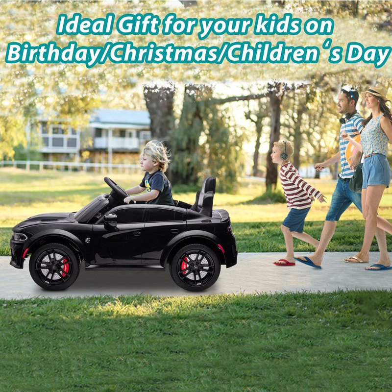Electric Dodge Charger 12V Ride-On Car with Remote Control for Kids Ages 3-5