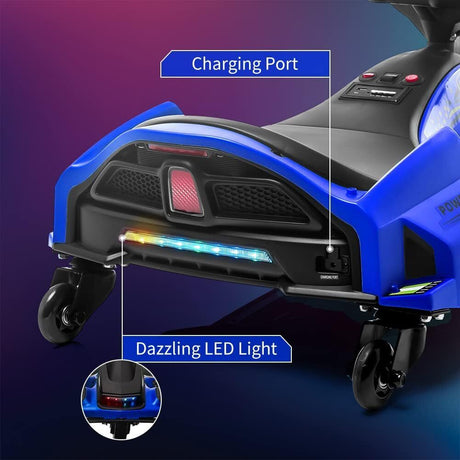 Electric Drift Car for Kids: High-Speed Ride-On Cart with 24V Power