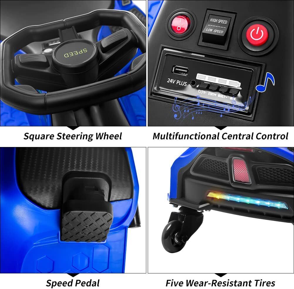 Electric Drift Car for Kids: High-Speed Ride-On Cart with 24V Power