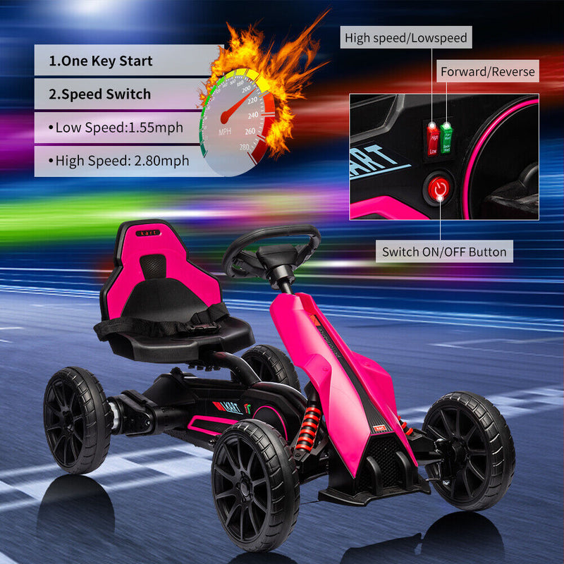 Electric Drift Kart for Kids: Safe and Fun Ride-On Car with Accelerator Pedal (12V 7AH)