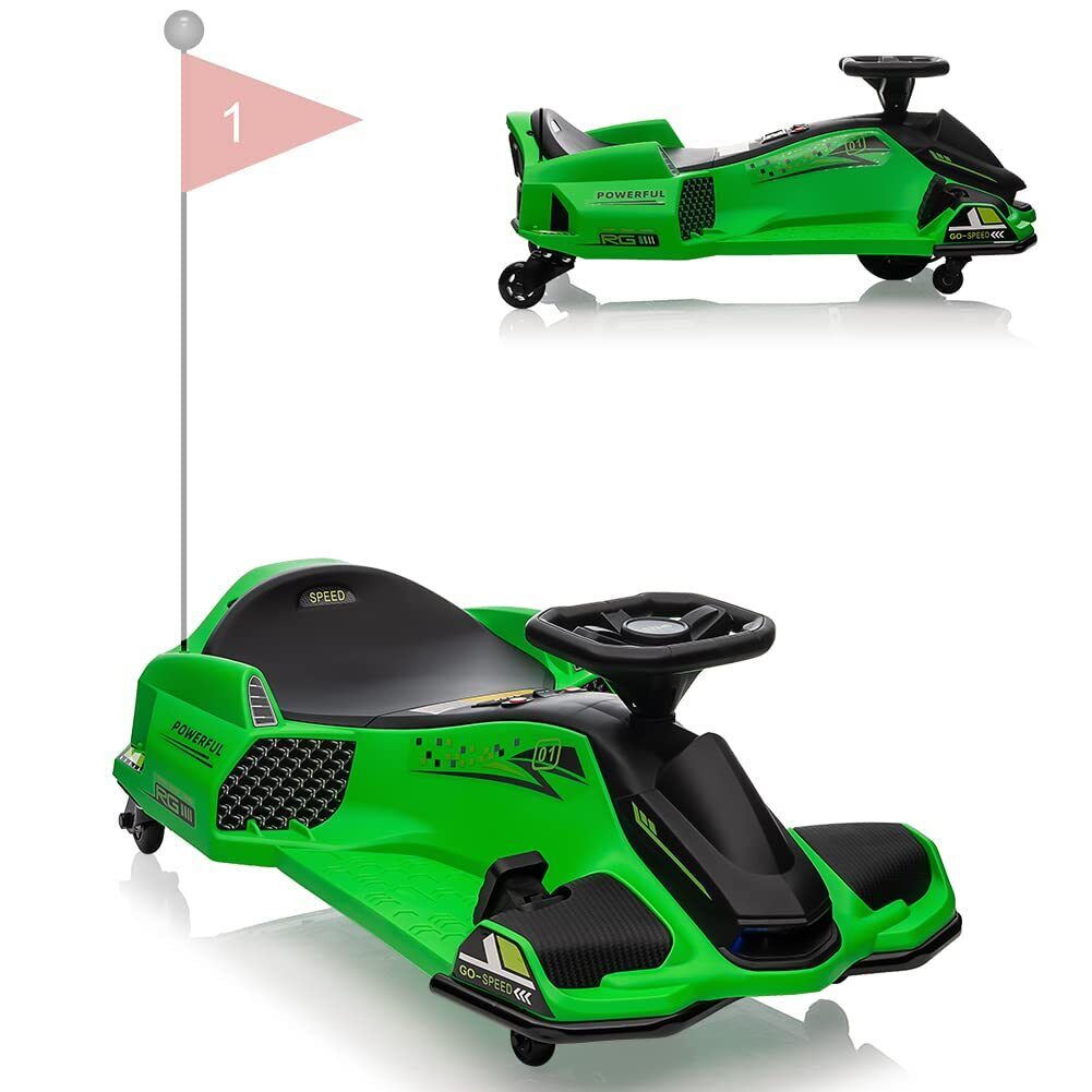 Electric Drifting Go-Kart for Kids with Music and LED Lights - 24V Ride-On Drift Car