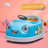 Electric Dual Drive Bumper Car with Rocking Horse Music and Pushrod Plate - 12v Ride On