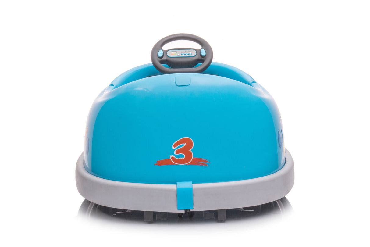 Electric Dual Drive Bumper Car with Rocking Horse Music and Pushrod Plate - 12v Ride On