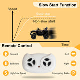 Electric Dual Drive Kids Ride On Car with Remote Control and LED Lights - 12V MP3 Player Included