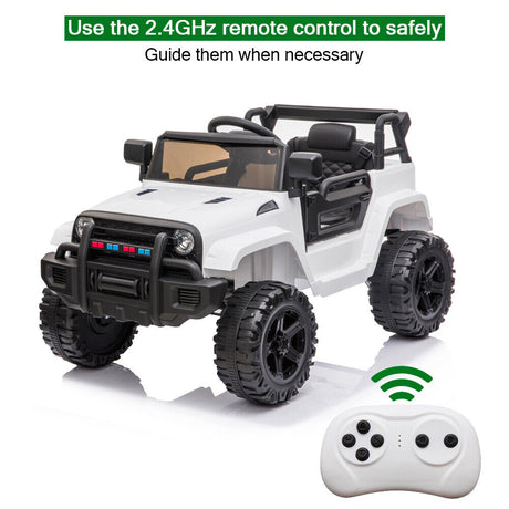Electric Dual Drive Kids Ride On Car with Remote Control - Battery Powered Toy Vehicle