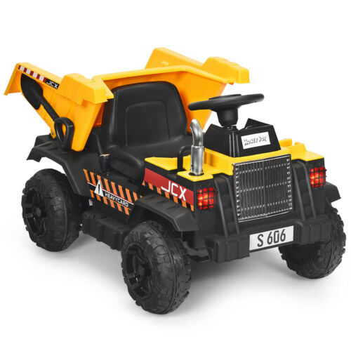 Electric Dump Truck Ride-On Toy with Remote Control and Working Bucket - 12V Construction Tractor for Kids