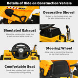 Electric Dump Truck Ride-On Toy with Remote Control and Working Bucket - 12V Construction Tractor for Kids