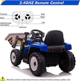 3-Speed Kids Ride-On Excavator with Music and Tractor Design for Outdoor Fun