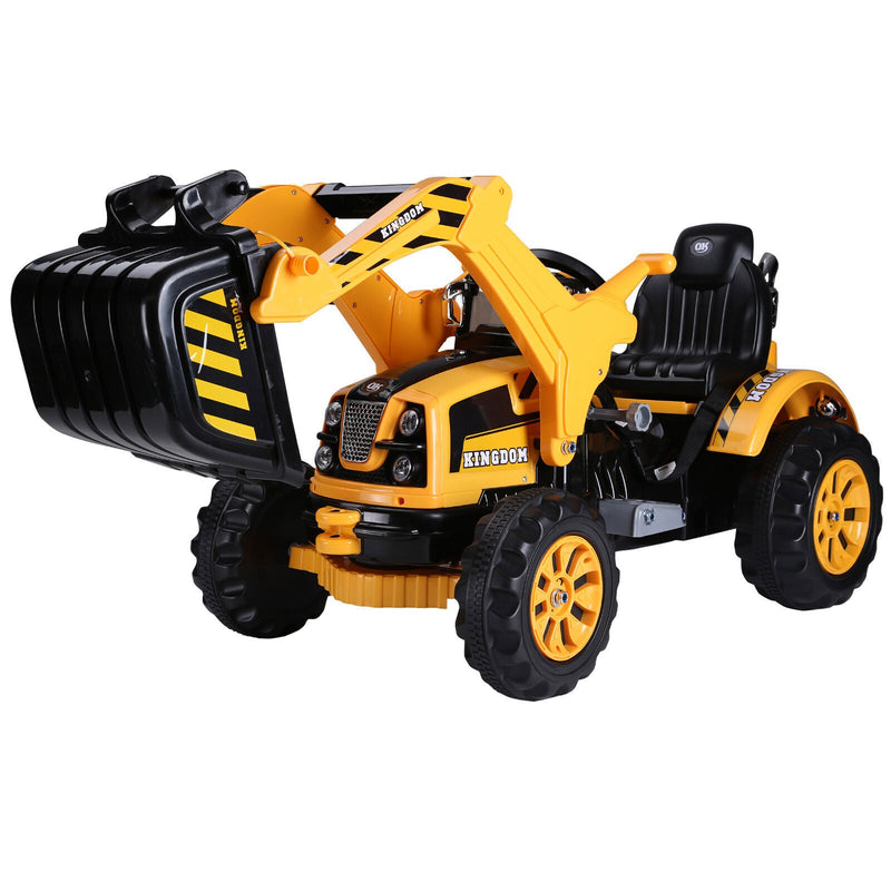 Electric Excavator Digger Ride-On Toy for Kids - 6V Battery Powered Outdoor Play Vehicle