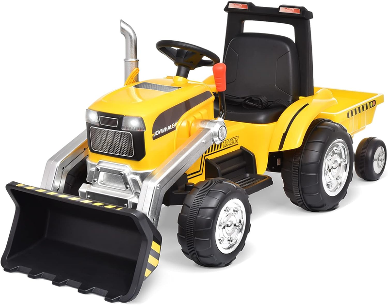 Electric Excavator Tractor Ride-On Car for Kids - 12V Battery Powered Motorized Vehicle