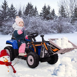 Electric Excavator Truck Digger for Kids with Music, Lights, and Remote Control - 12V