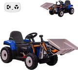Electric Excavator Truck Digger for Kids with Music, Lights, and Remote Control - 12V
