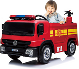Electric Fire Truck Ride-On for Kids with Remote Control Motorized Power