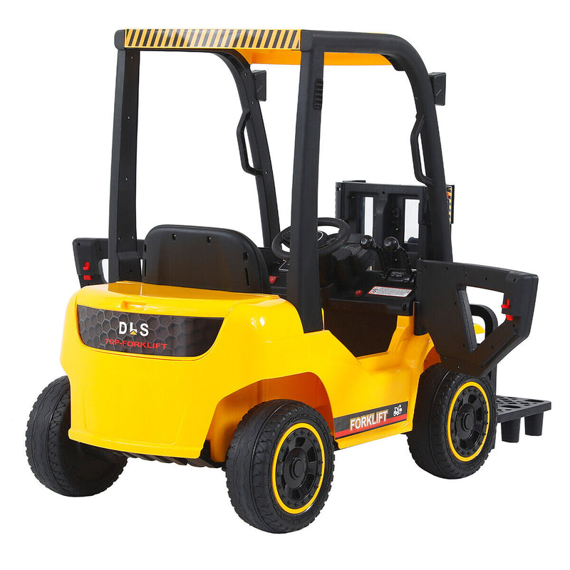 Electric Ride-On Car for Kids with Remote Control and Lifting Forklift Frame