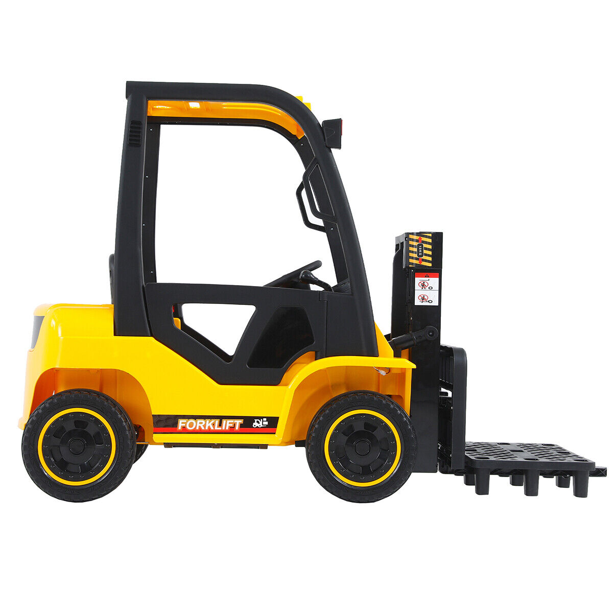 Electric Ride-On Car for Kids with Remote Control and Lifting Forklift Frame