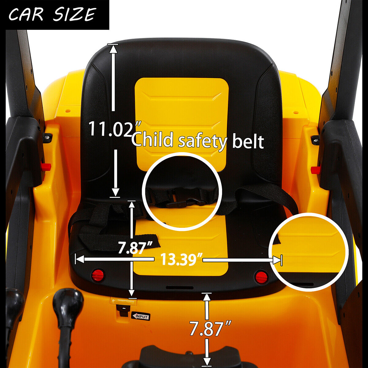 Electric Ride-On Car for Kids with Remote Control and Lifting Forklift Frame