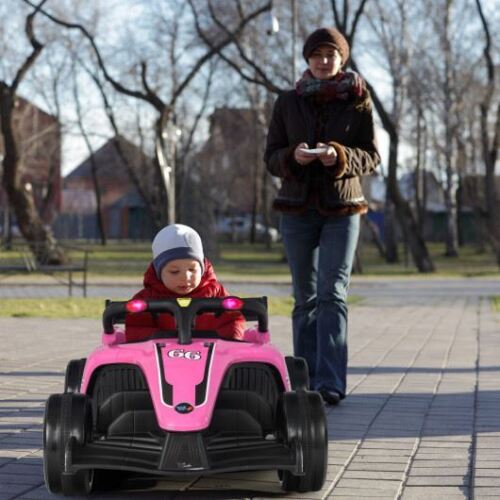 Electric Formula Racing Car for Kids with Remote Control - Pink