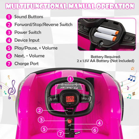 Electric Go Cart for Kids with Remote Control and Safety Features