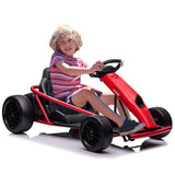 Electric Go Cart with 24V Battery, 300WX2 Motors, and 8MPH High Speed Drifting Capability