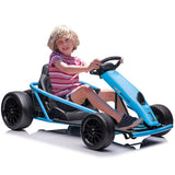 Electric Go Cart with 24V Battery, 300WX2 Motors, and 8MPH High Speed Drifting Capability