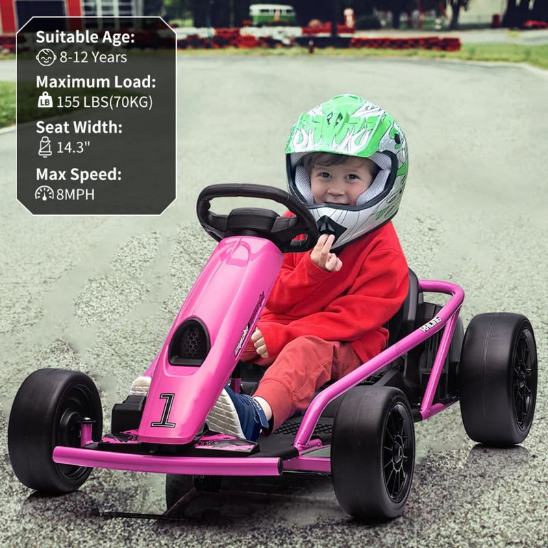High-Speed Electric Go Kart for Kids - Perfect Racing Toy Gift!