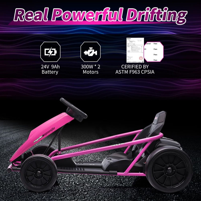 High-Speed Electric Go Kart for Kids - Perfect Racing Toy Gift!