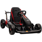 Electric Go Kart for Kids Ages 6-12 with Remote Control and Music Horn