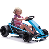 High-Speed Electric Go Kart with Music & Horn for Kids 8-12 Years - Drift in Style!