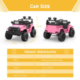 Electric Jeep Ride-On Car for Toddlers with Remote Control - 12V Kids Toy Vehicle