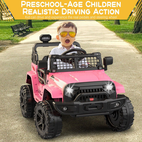 Electric Jeep Ride-On Car for Toddlers with Remote Control - 12V Kids Toy Vehicle