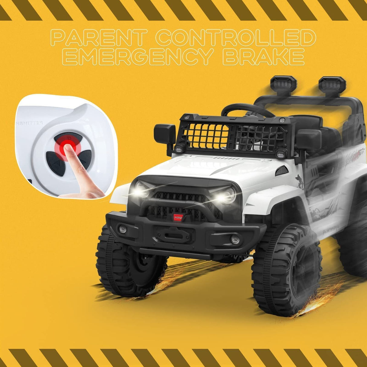 Electric Jeep Toy Truck for Kids - 12V Ride On Car with Remote Control - Perfect Christmas Gift