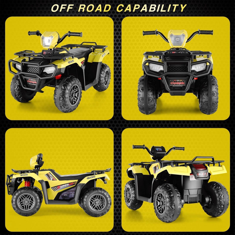 Electric Kids 4-Wheeler ATV Quad Ride On Car with LED Light and Music
