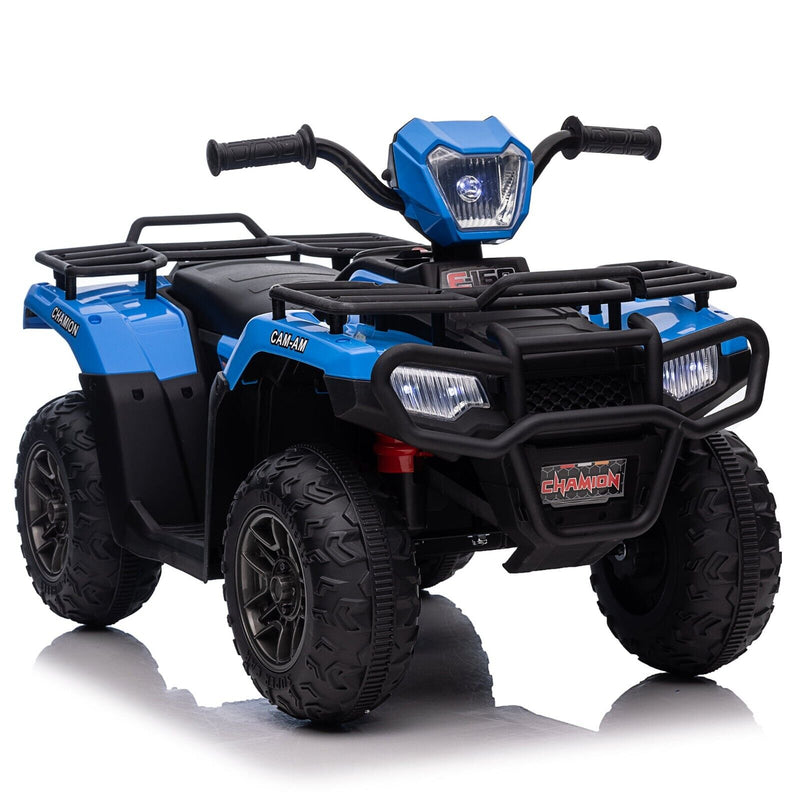 Electric Kids ATV 4-Wheeler Quad Car with MP3 Player - Blue