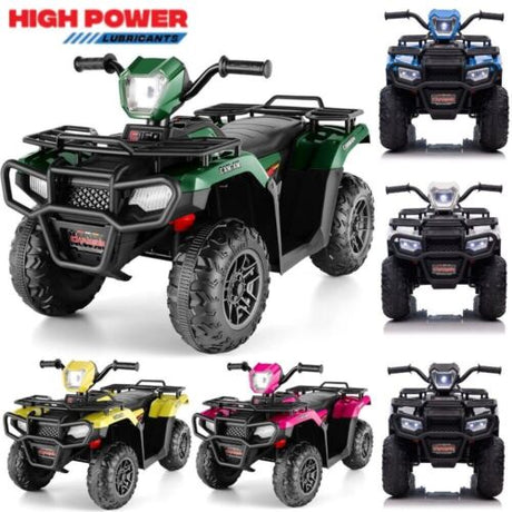 Electric 4-Wheeler ATV Quad for Kids with LED Lights, USB and MP3 Player - Suitable for Boys and Girls Ages 3-8