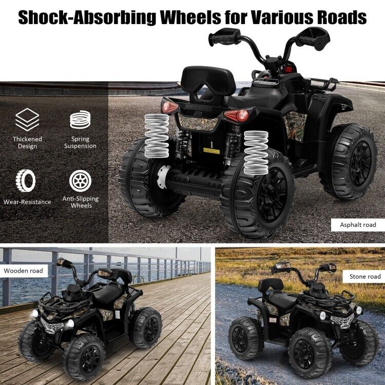Electric Kids ATV 4 Wheeler with MP3 Player and Headlights - 2 Speeds for Exciting Driving Experience