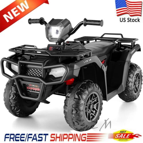 Electric Kids ATV Quad Car with MP3 Player and 4WD Drive in Black