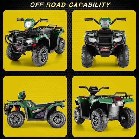 Electric 4-Wheeler Quad for Kids with 12V Battery and 2X30W Motor, USB Compatible