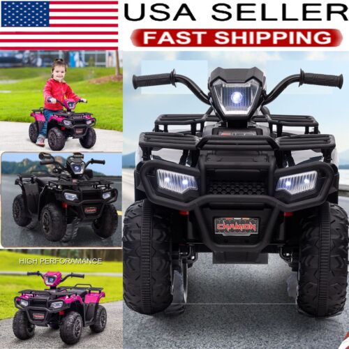 Electric Kids ATV with AUX and USB, LED Lights, and 4-Wheel Drive