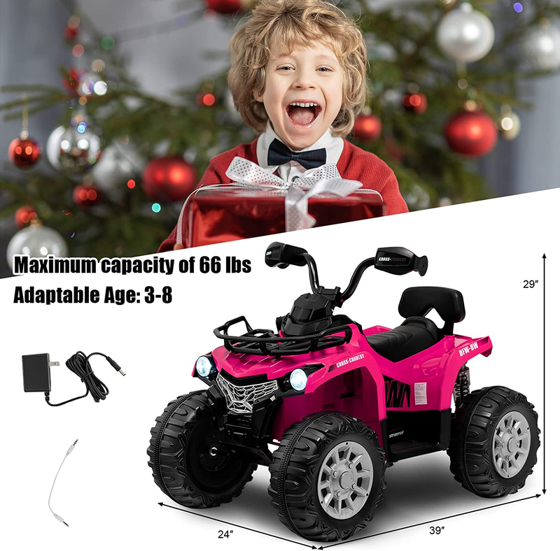 Electric Kids ATV with Music, Headlights, and MP3 Player - Rev Up the Fun!