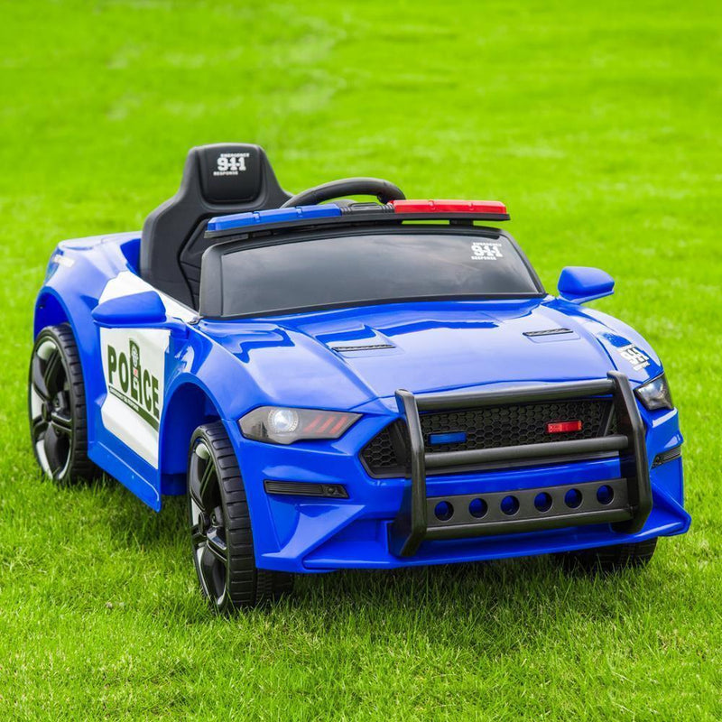 Electric Kids Police SUV Ride-On Toy Car with 2 Speeds and Music - Blue