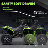 Electric Kids Ride On ATV 4-Wheeler Quad with Music and LED Lights - Green