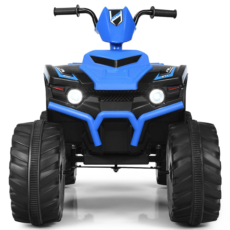 Electric Kids Ride On ATV 4-Wheeler Quad with Music and LED Lights - Navy