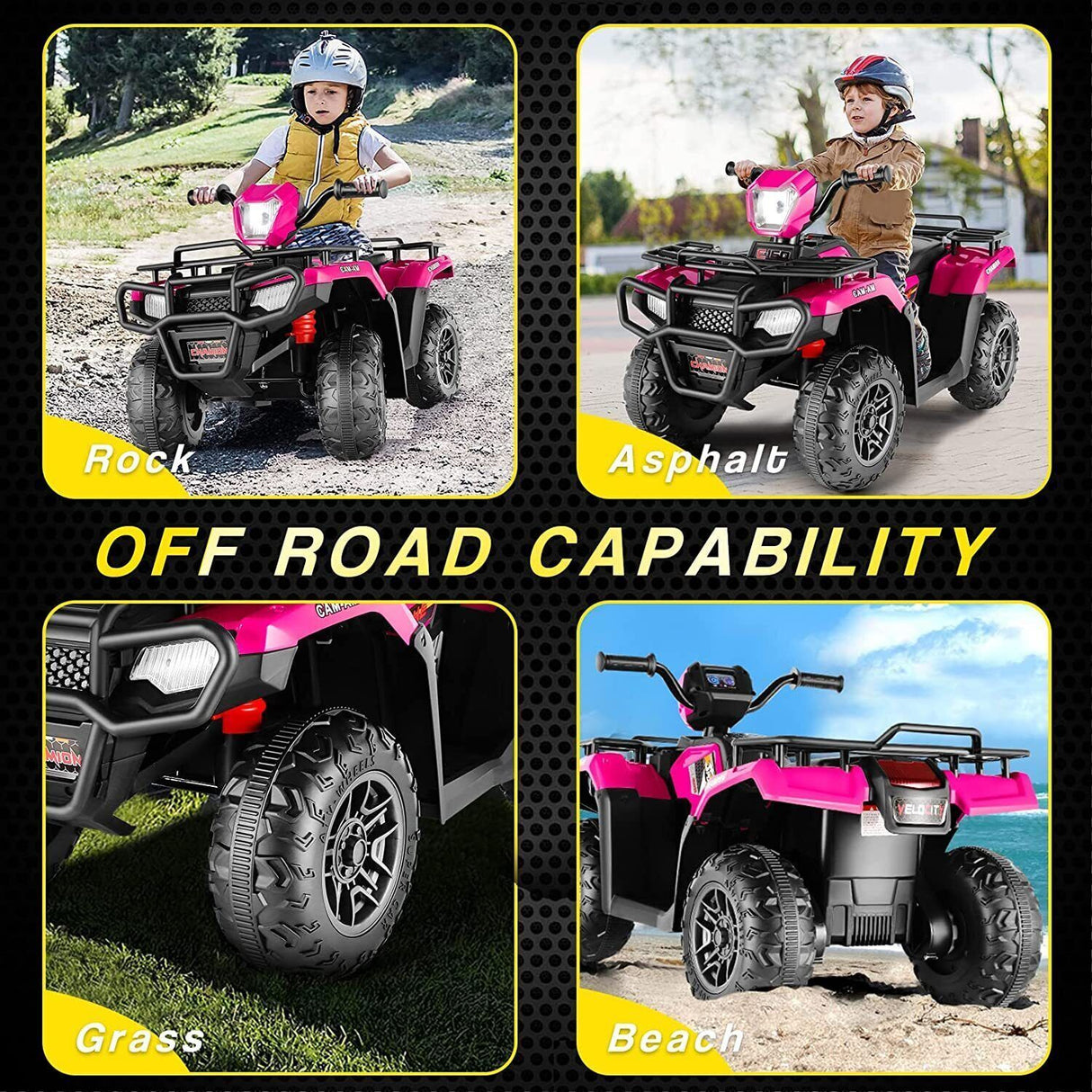 Electric Kids Ride On ATV 4-Wheeler Quad with Music and LED Lights - Perfect Gift for Children
